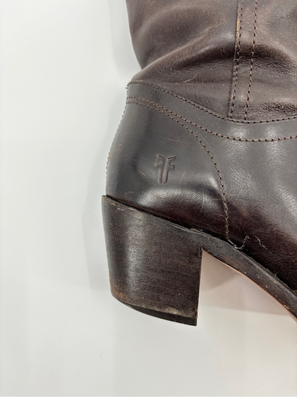 Frye Jane Brown Leather Calf Boots 77231 - Picture 10 of 16